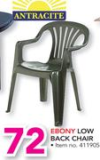 Antracite Ebony Low Back Chair