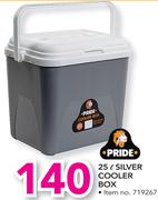 Pride 25Ltr Silver Cooler Box