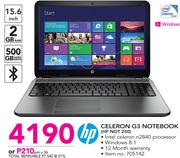 HP Celeron G3 Notebook HP NOT 250
