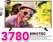 Sinotec 43" FHD Digital TV 43E3000G