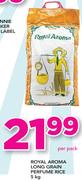 Royal Aroma Long Grain Perfume Rice-5Kg Per Pack
