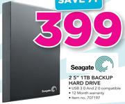 Seagate 2.5" 1TB Backup Hard Drive