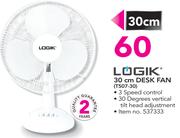 Logik 30Cm Desk Fan T507-30
