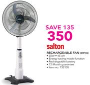Salton Rechargeable Fan SRF45