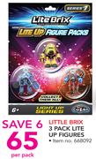 Little Brix 3 Pack Lite Up Figures-Per Pack