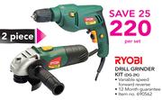 Ryobi Drill Grinder Kit DG-2K-Per Set
