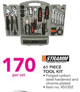 Stramm 61 Piece Tool Kit-Per Set