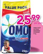 Omo Fast Action Washing Powder-2Kg Per Pack