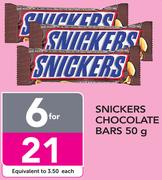 Snickers Chocolate Bars-6x50g