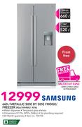 Samsung 660Ltr Metallic Side By Side Fridge/Freezer RSA1WHMG1 XFA
