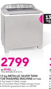 Defy 13Kg Metallic Silver Twin Tub Washing Machine DTT165