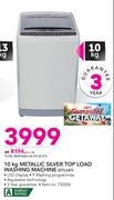 Defy 10Kg Metallic Silver Top Load Washing Machine DTL147
