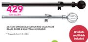 Decorland 22-25MM Expandable Curtain Rod-Value Packs 