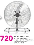 Logik 45cm Oscillating Floor Fan HVF