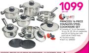 Tissolli Princess 16 Piece Stainless Steel Cookware Set-Per Set