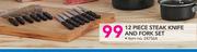 Mainstays 12 Piece Steak Knife And Fork Set