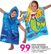 Kids Hooded Velour Towels-Each