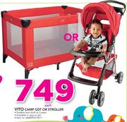 Little One Vito Camp Cot Or Stroller-Each