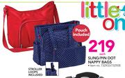 Little One Sling/Pin Dot Nappy Bags-Each