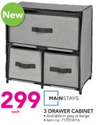 Mainstays 3 Drawer Cabinet-Each