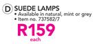 Suede Lamps-Each