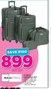 Mainstays 4 Piece Luggage Set-Per Set