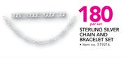 Sterling Silver Chain And Bracelet Set-Per Set