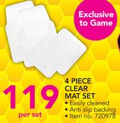 1st Gear 4 Piece Clear Mat Set-Per Set