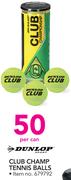 Dunlop Club Champ Tennis Balls-Per Can