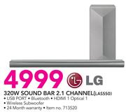 LG 320W Sound Bar 2.1 Channel LAS550
