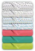 Mainstays Assorted 3 Piece Double Fitted Sheets-Per Set