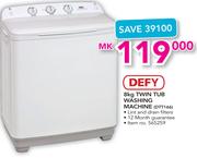 Defy 8Kg Twin Tub Washing Machine DTT166