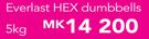 Everlast HEX Dumbbells-5Kg
