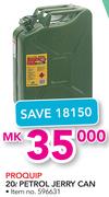 Proquip 20Ltr Petrol Jerry Can