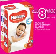 Huggies Dry Comfort Diapers Assorted Sizes-Per Pack