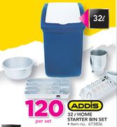 Addis 32Ltr Home Starter Bin Set-Per Set