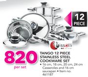 Tissolli Tango 12 Piece Stainless Steel Cookware Set-Per Set