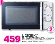Logik 20Ltr Silver Microwave P70H20L-SES