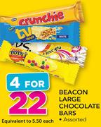 Beacon Large Chocolate Bars Assorted-For 4