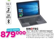 Sinotec 10.1" 3G 2 In 1 Device Tablet