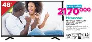 Hisense 48" FHD Smart Digital LED TV 48K220PW
