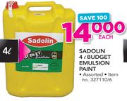 Sadolin Budget Emulsion Paint Assorted-4Ltr