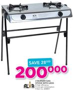 Alva 2 Burner Gas Stove With Legs
