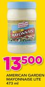 American Garden Mayonnaise Lite-473ml