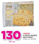 Arams 6 Piece Queen Bed Sheet-Per Set
