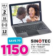 Sinotec 10.1" WiFi Device 2 In 1 Tablet