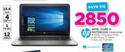 HP 15.6" Intel Core i3 Notebook 15-AC107NI