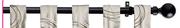 Decorland 25MM Aluminium Curtain Rods And Accessories Black-1.5m Rod