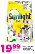 Sunlight 2 In 1 Auto Washing Powder-2Kg Per pack