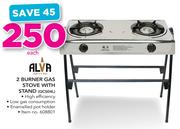 Alva 2 Burner Gas Stove With Stand GCS04L